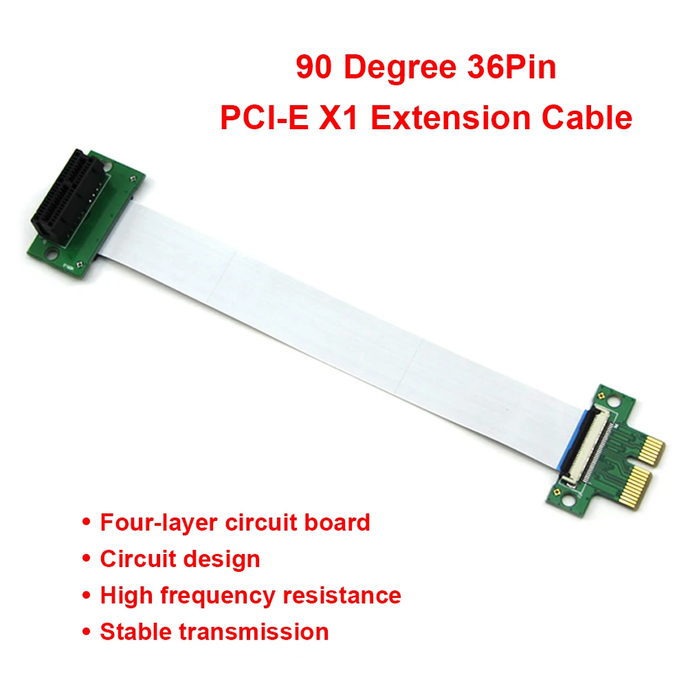 15 см PCI-E PCI Express Удлинительный кабель 90 градусов 36 Pin PCIe 1X FPC конвертер шнур для