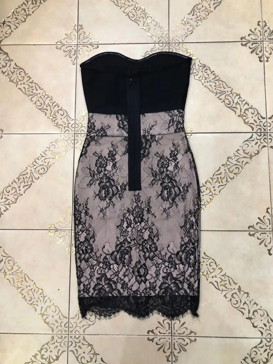 

2019 New black Women elegance dress Strapless Vestidos Celebrity evening party bodycon bandage dresses