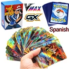 Карты Pokemon в испанском стиле, 50-200 шт., GX VMAX V Trainer, энергетические Сияющие карты, игра Castellano, карты Pokemon Espaol, игрушка