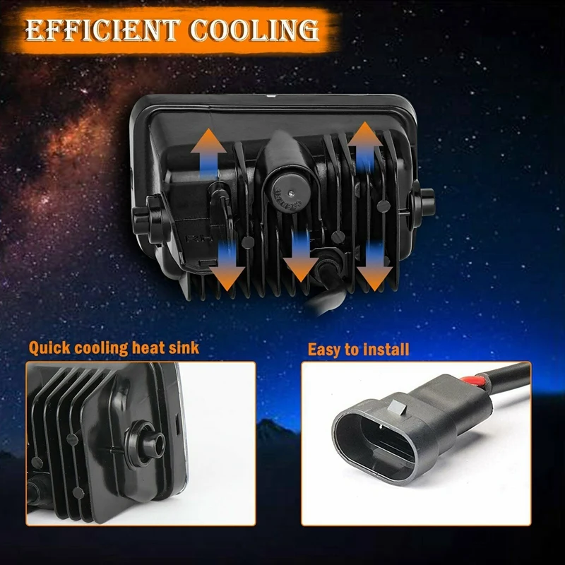 

for 2015-2018 Ford F150 F-150 Front Bumper Rectangle LED DRL Fog Lights Driving Lamp Assembly