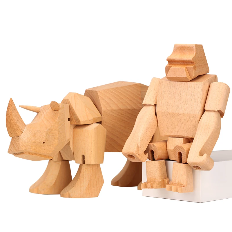 Скандинавские декоративные деревянные носороги Красивая природа Буковые