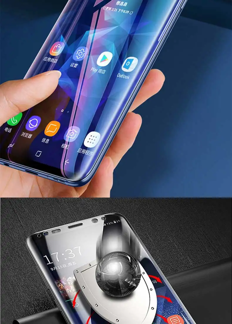 99D Гидрогелевая пленка для samsung Galaxy Note 8 9 S7 S10E S10 S9 S8 Plus S7 Edge защитная пленка не стекло