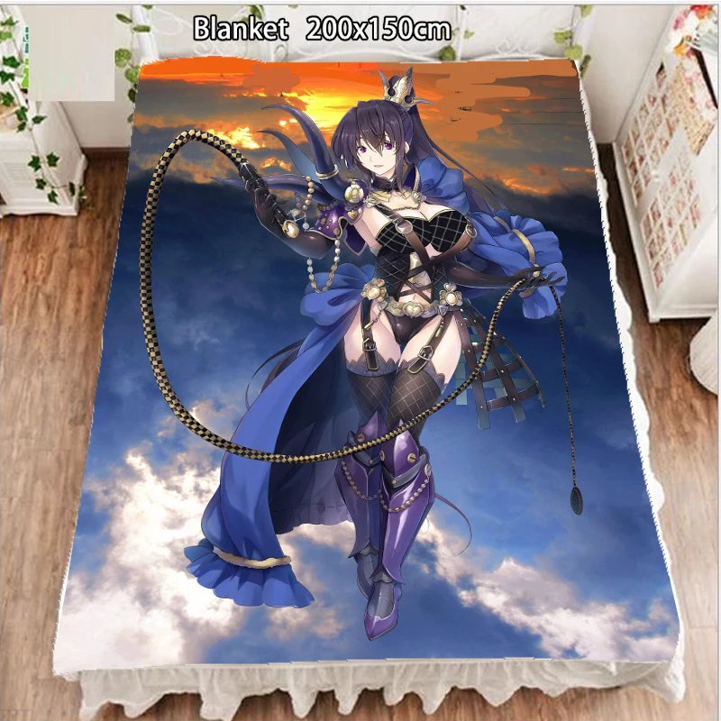 

Anime Fleece Blanket high school dxd Himejima Akeno quilt carpet soft warm home decoration 200x150cm 100x60cm