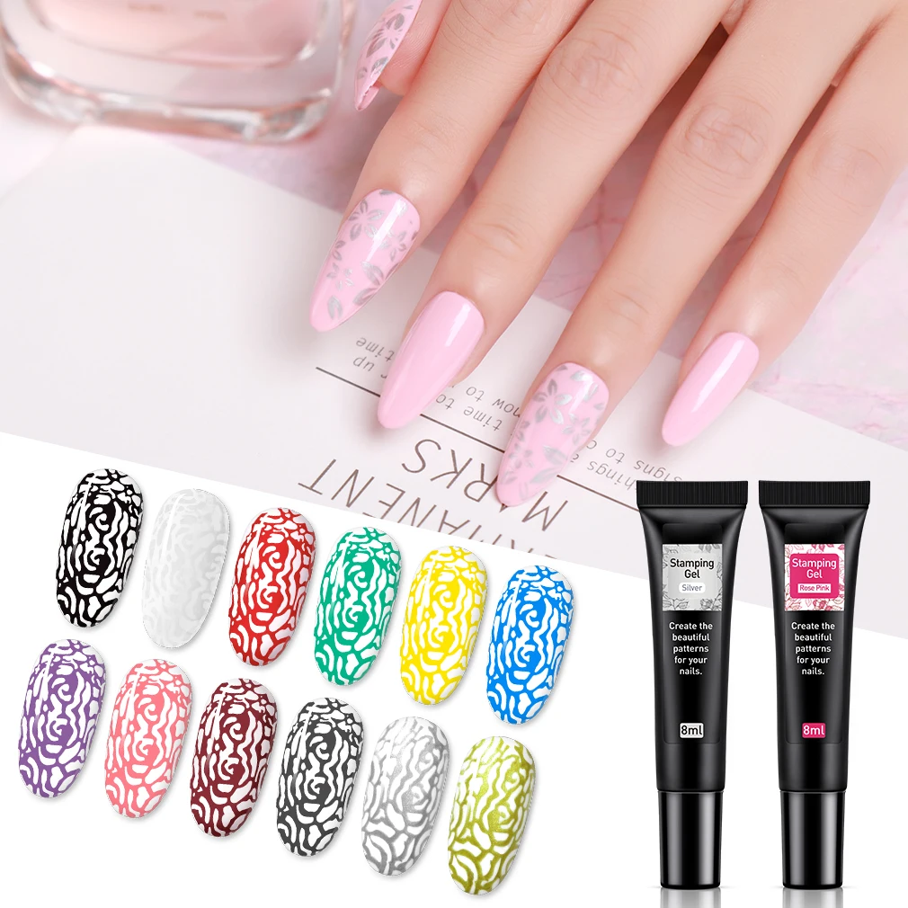 8 мл Новый Гель лак для стемпинга печать масло УФ гель гибридный Lucky отмачиваемый