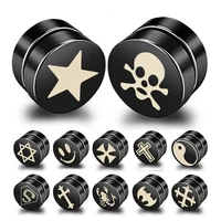 1pc punk mens strong magnet magnetic health care ear stud non piercing earrings fake earrings gift for boyfriend lover jewelry