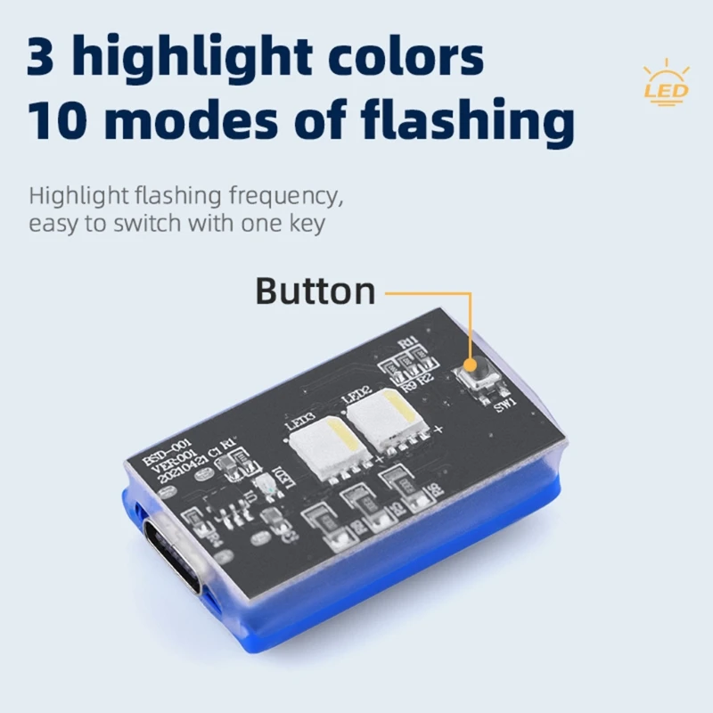 Дрон анти-столкновения мерцающий светильник ночное F Led 3 цвета 10 Режимы мигания