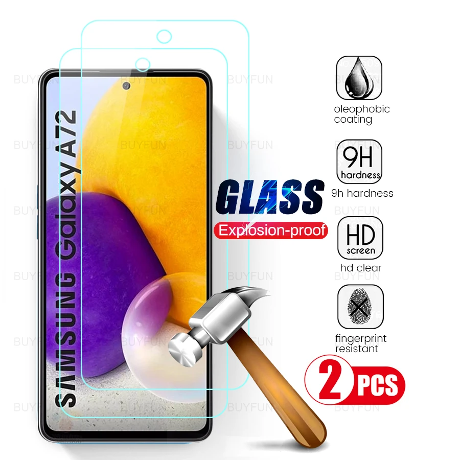 

Защитное стекло для samsung galaxy a72, a72, 4g, sm-a725f/dsn, 6,7 дюйма, 2 шт.