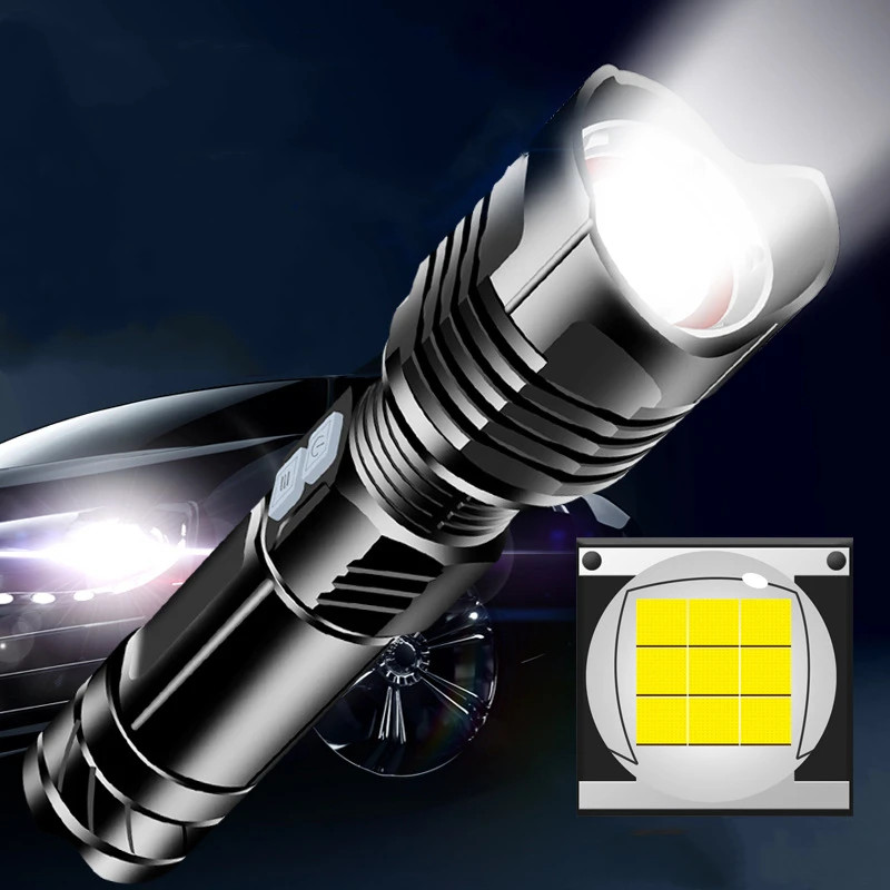 Водонепроницаемый тактический светодиодный фонарик XHP100 с аккумулятором