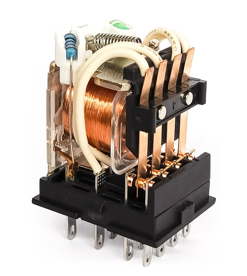 Промежуточное электромагнитное реле HH52PL 8 контактов 10A серебряный контакт 12 В 24 в