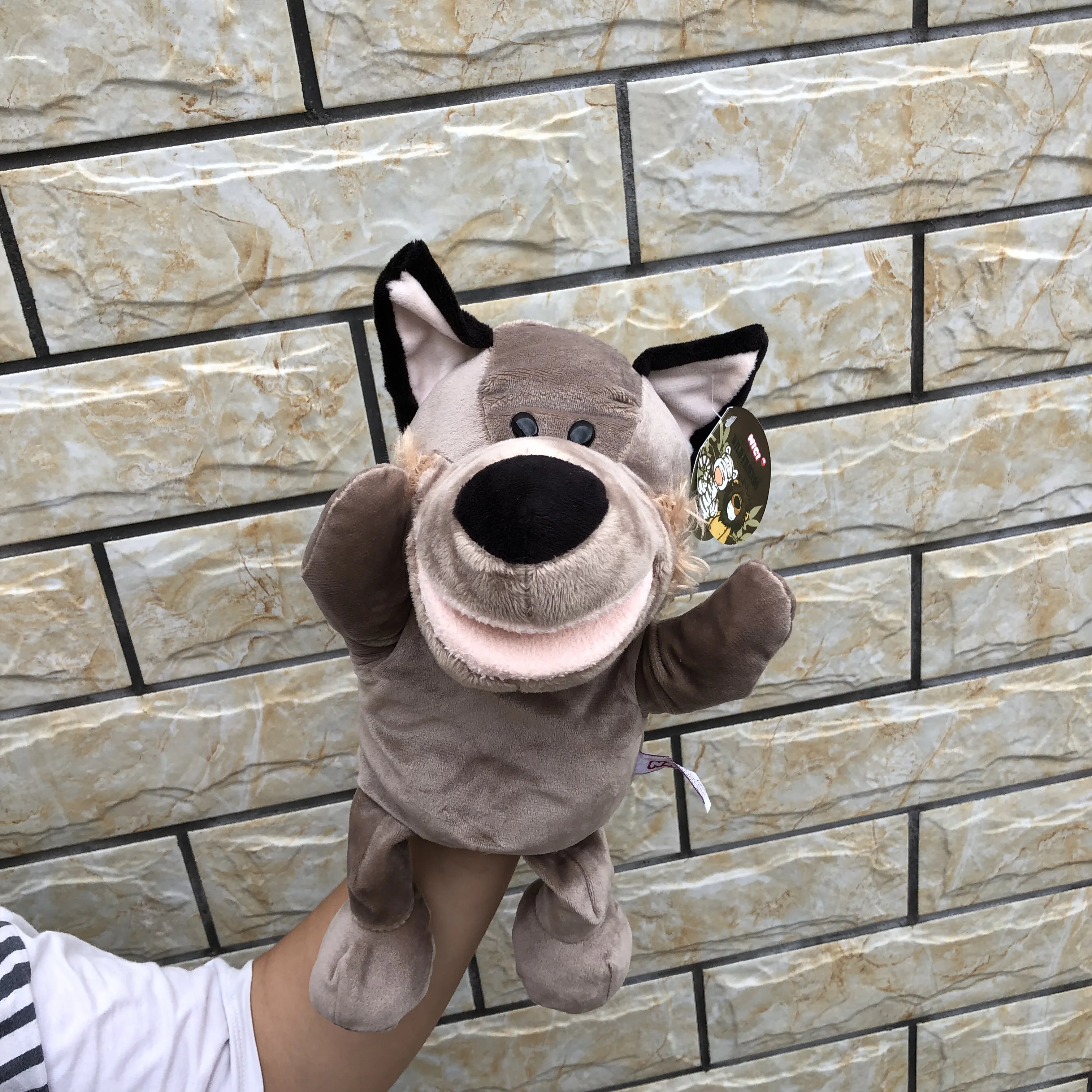 

30cm Plush Hand Puppet Lovely Animal Childhood Soft Toy Wolf Shape Story Pretend Playing Dolls Gift Finger Puppets Toy On Hand
