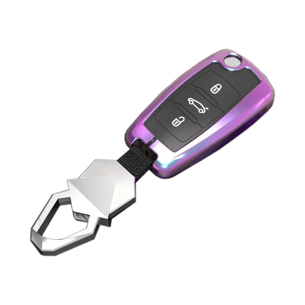 

Zinc Alloy Car Key Cover Remote Fob Holder Cover Shell For VW Volkswagen Jetta Golf 4 5 6 Polo Bora Passat B5 B6 Car Accessories