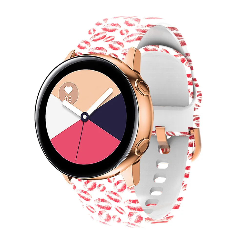 20 мм силиконовый ремешок для samsung Galaxy Active2 40 мм 44 мм Galaxy Watch 42 мм активный 2 Браслет ремешок для gear S2 Amazfit