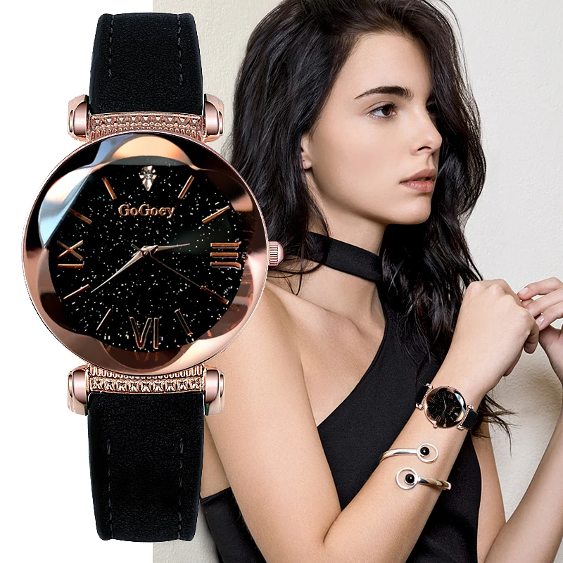 

Женские часы Gogoey 2019, роскошные женские часы со звездным небом, часы для женщин, модные часы со стразами, женские часы 2019, часы