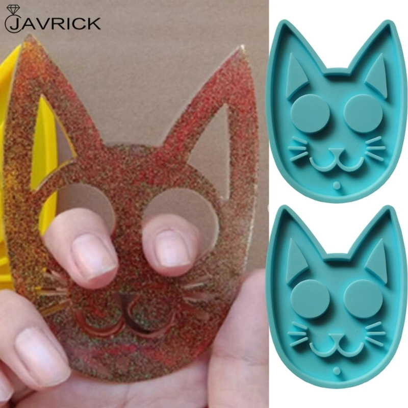 

Crystal Epoxy Resin Mold Cat Key Chain Casting Silicone Mould DIY Crafts Decoration Keychain Pendant Making Tools