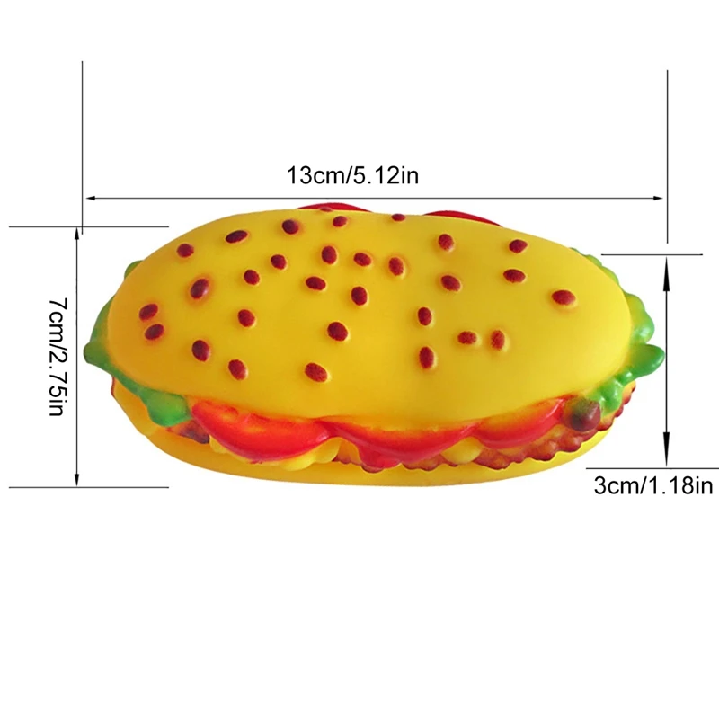 Игрушка для собак имитация гамбургера игрушка пищалка забавная жевания чистки