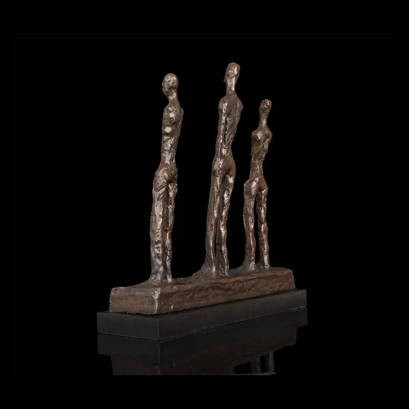 Бронзовая скульптура известного художника Giacometti абстрактная Мужская статуя