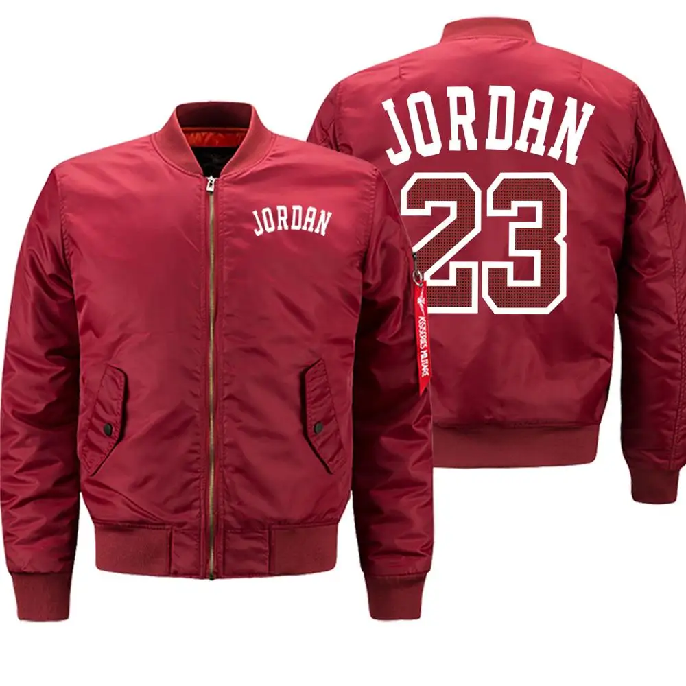 Куртка-бомбер, Мужская одежда, крутые военные куртки Jordan 23, Осень-зима, Новые повседневные теплые толстовки в стиле хип-хоп, мужское плотное пальто - Цвет: red5