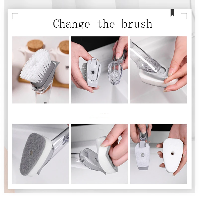 5 в 1 кухонная ручная Беспроводная щетка для мытья и чистки скребок инструмент