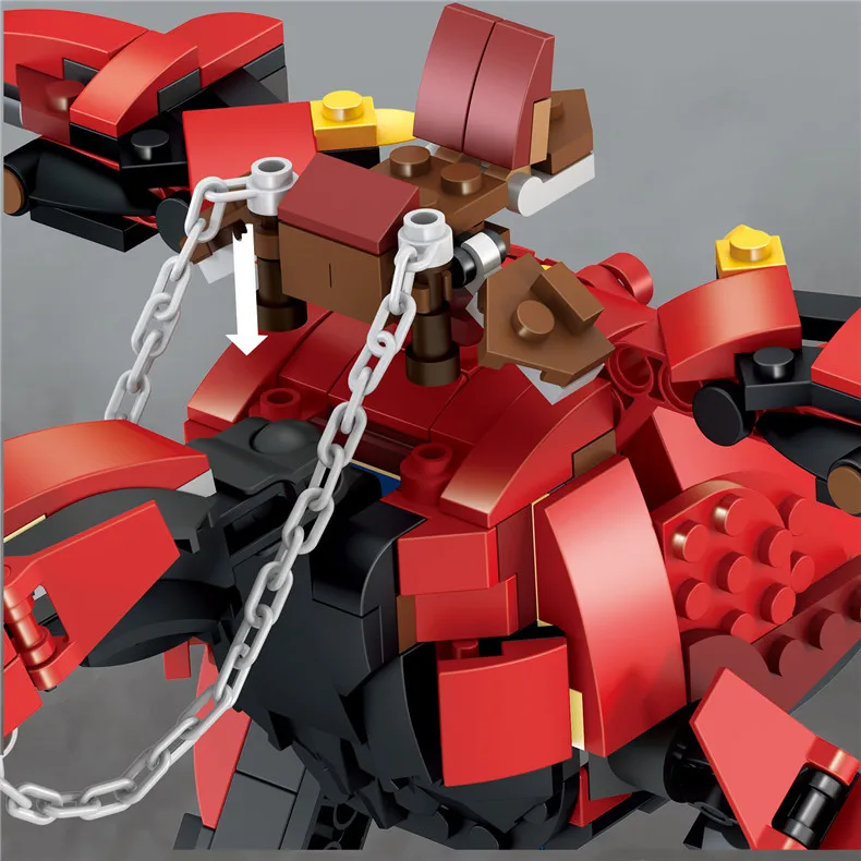 Ninjago серия firstborn красный дракон Охотник вертолет Броня Строительный набор