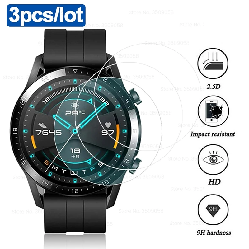 

Защитное стекло для huawei watch gt, gt 2, gt2, 46/46 мм, 3 шт.