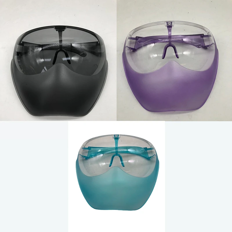 

Adult Eye Shield Visor Wrap Shield Adult Sun Glasses Half Face Shield Guard Antifogging Space Mirror Frosted PC Protective Mask