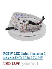RGBW Светодиодная лента, 4 цвета в 1 светодиодный чип, SMD 5050 12 В/24 В гибкий свет RGB+ белый/теплый белый, 60 Светодиодный s/m, 5 м/лот