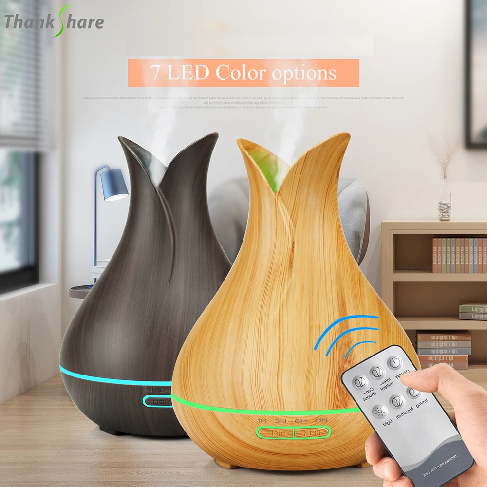 THANKSHARE 400 мл диффузор для ароматерапии увлажнитель воздуха с светодиодный