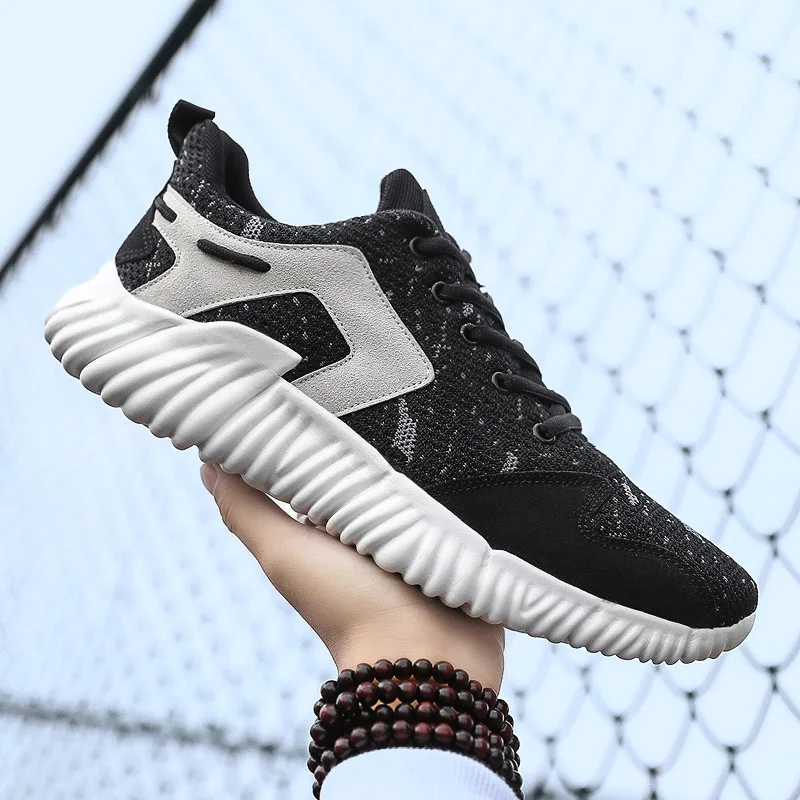 

Menzapatos Fashion hot shoe solid Casual knitting Shoes black hombre informales for 2020 casuales on Sneaker sale para de shoes