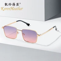 fashion metal small frame sunglass luxurious brand design gradient anti ultraviolet uv400 casual sunglasses for adultwomenmen