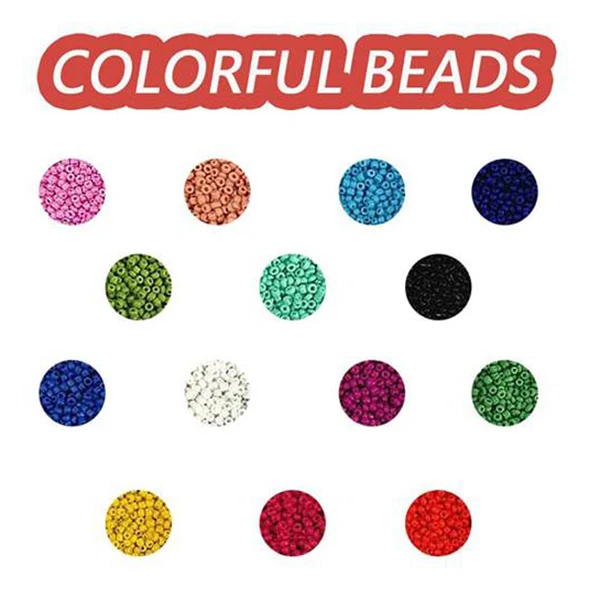 

5000Pcs Glass Rice Beads A-Z 26 Letter Beads DIY Square Beaded Handmade Bracelet Material Crystal Thread Jewelry Making