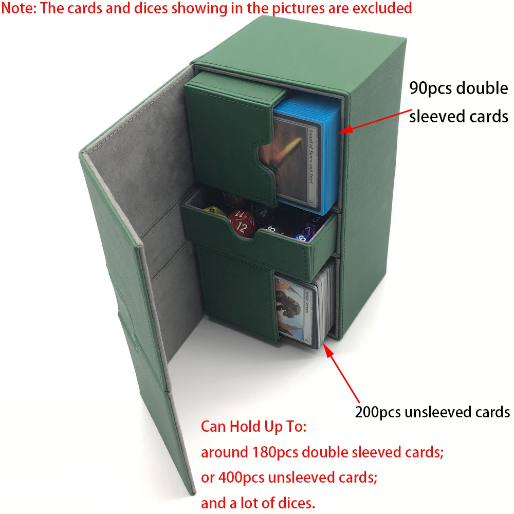 

Deck box for Trading cards Storage, Board game card case card box/container Cars Deck Box Deck case: Black, Green, Red