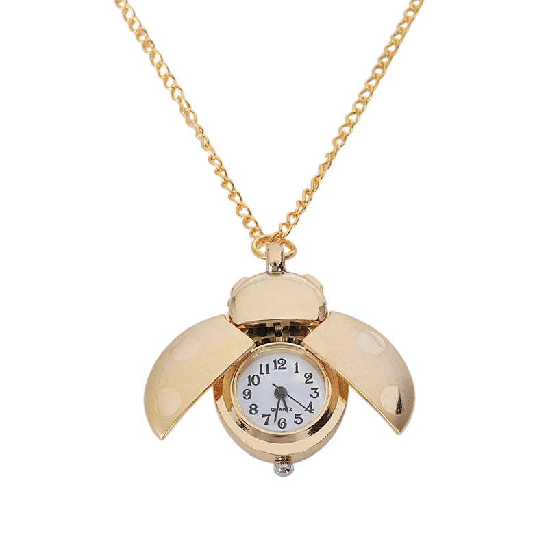 Ретро семь звезд Божья коровка студенческие карманные часы детские мультфильм