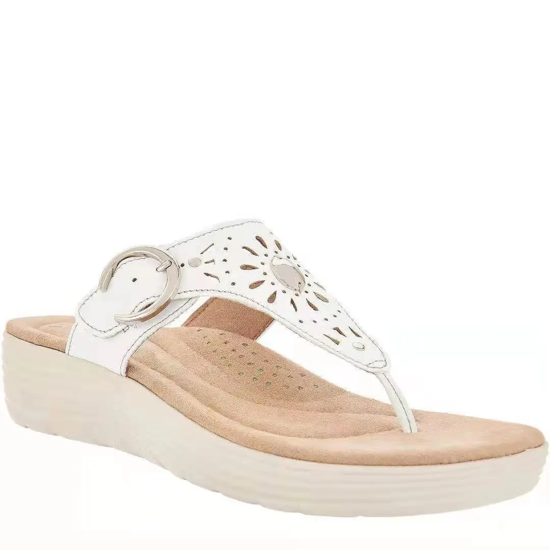 

Shoes Woman 2021 Low Slippers Soft On A Wedge Rubber Flip Flops Platform Pantofle Big Size Comfort Summer Hawaiian New Cotton Fa