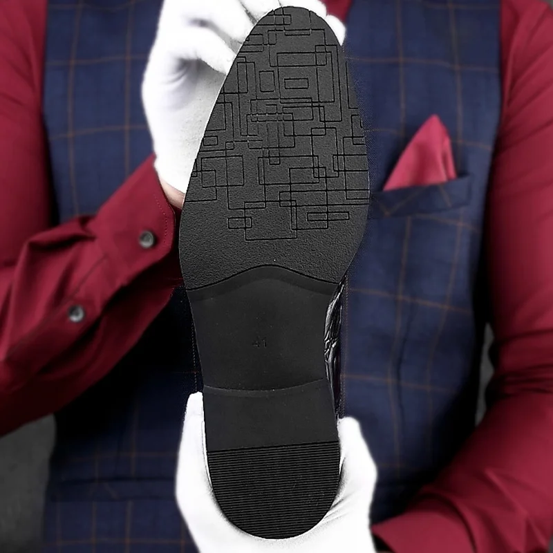 Новинка Роскошные мужские туфли оксфорды из натуральной кожи Итальянские с