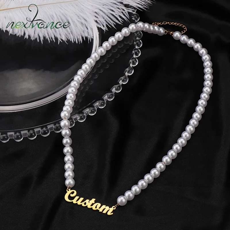 Новинка 2021, Трендовое ожерелье Nextvance из нержавеющей стали с именем на заказ, персонализированные ожерелья с кулоном для женщин, ювелирные изделия для девушек, подарки