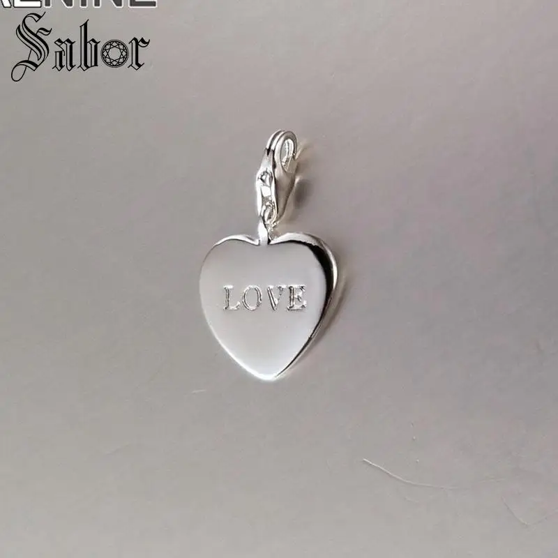 Посеребренные Подвески LOVE Heart для влюбленных подходят браслетов и ожерелья
