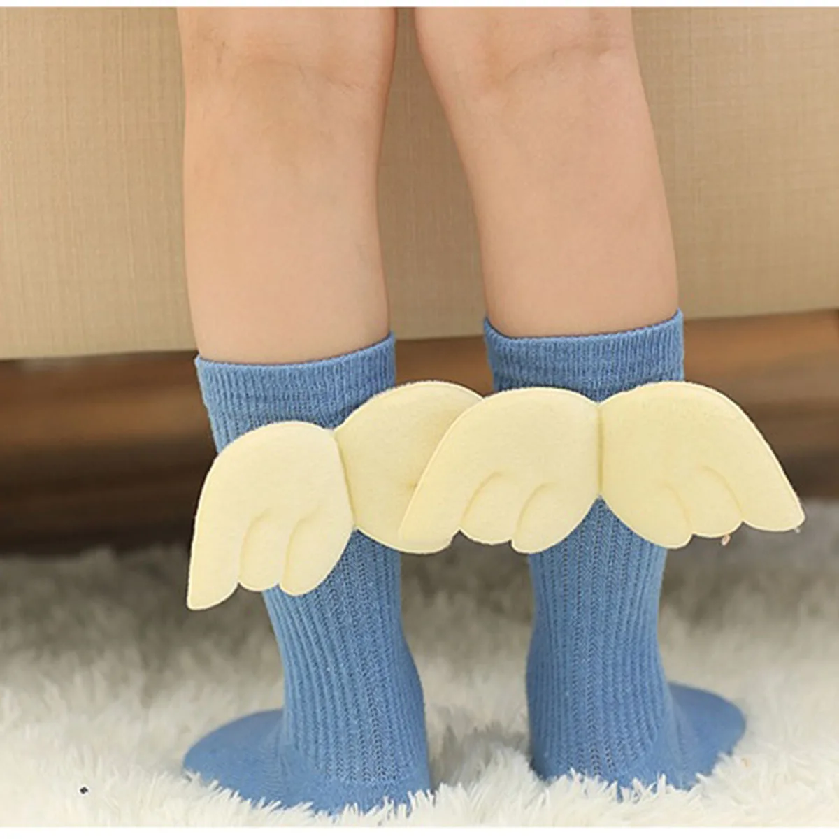 

Knee High Children Socks 100% Cotton Baby Sock Cute Angel Wings Winter Infant Socks Toddler Soft Socks Kids Leg Warmers 0-4y
