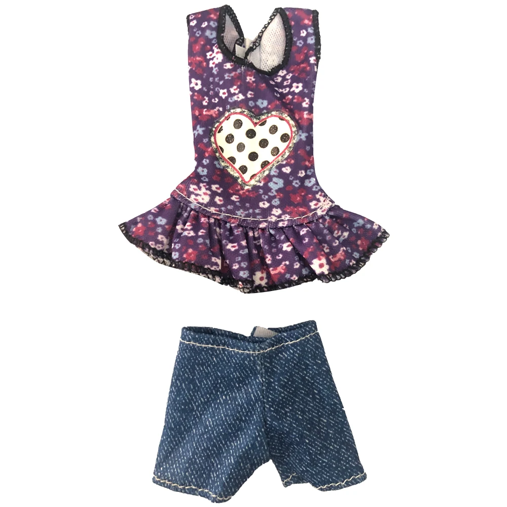 NK 1X модная кукольная одежда повседневная милая рубашка с рисунком синие