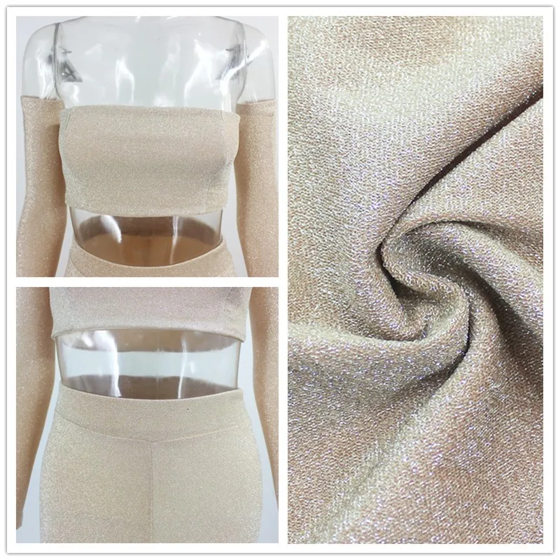 Fuedage сексуальный летний женский комплект из двух предметов Блестящий короткий