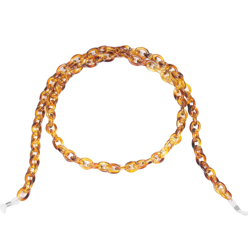 

2021 Brown Acrylic Eyeglasses Chain Colorfast Sunglasses Non-slip Necklace Simple Fashion Mask Chain