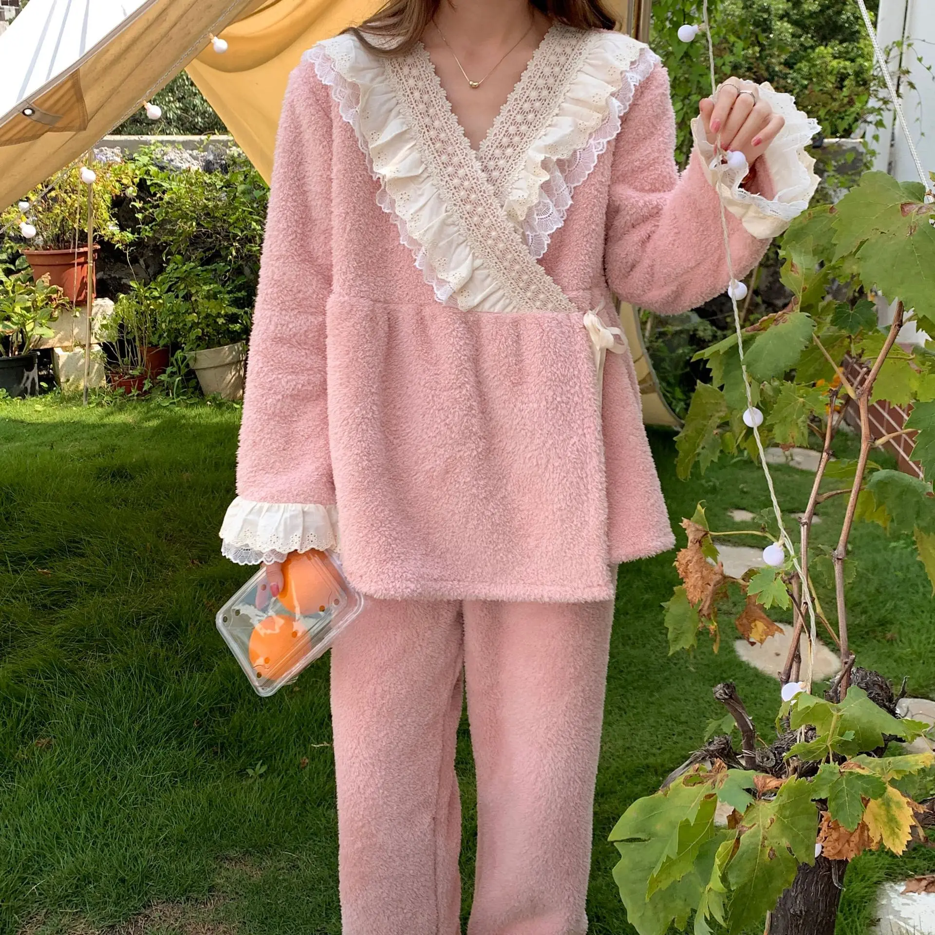 

Одежда для беременных новая осенне-зимняя фланелевая Одежда для беременных утепленная большая теплая Пижама для кормящих мам после родов