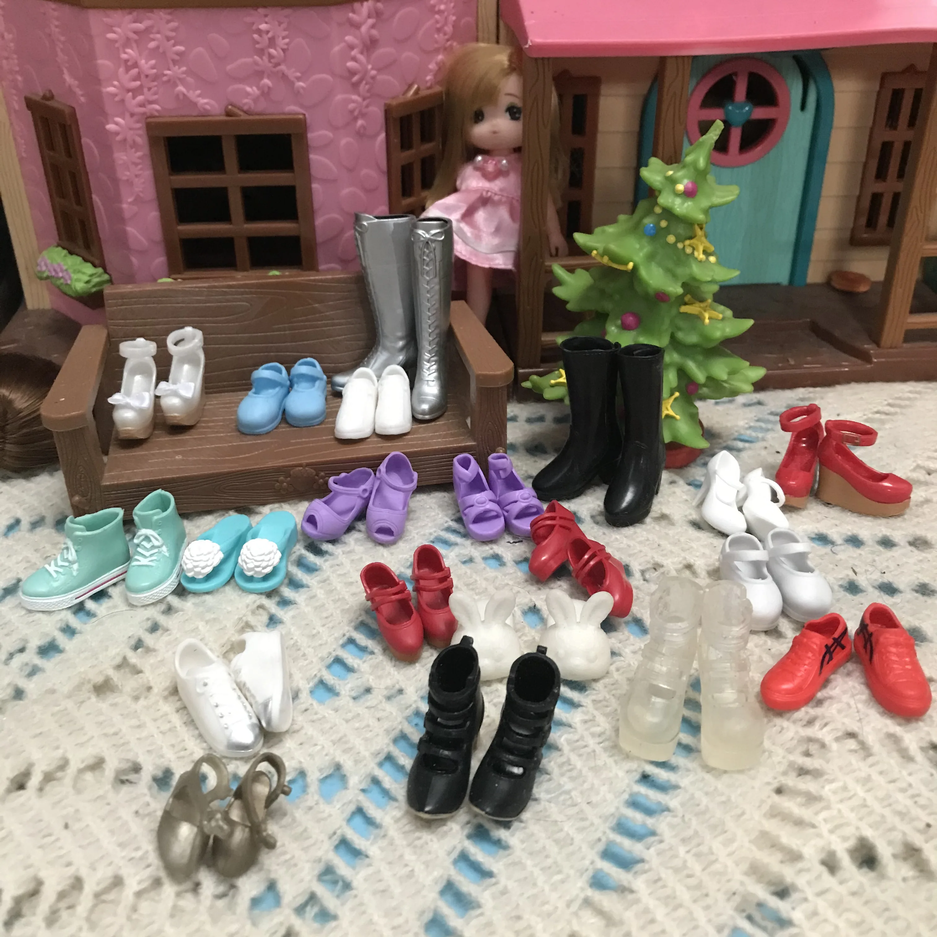 1/6 обувь на высоком каблуке для кукол Licca Momoko Doll Blyth doll Shoes, модная пластиковая обувь для кукол девочек, белые и красные туфли 1