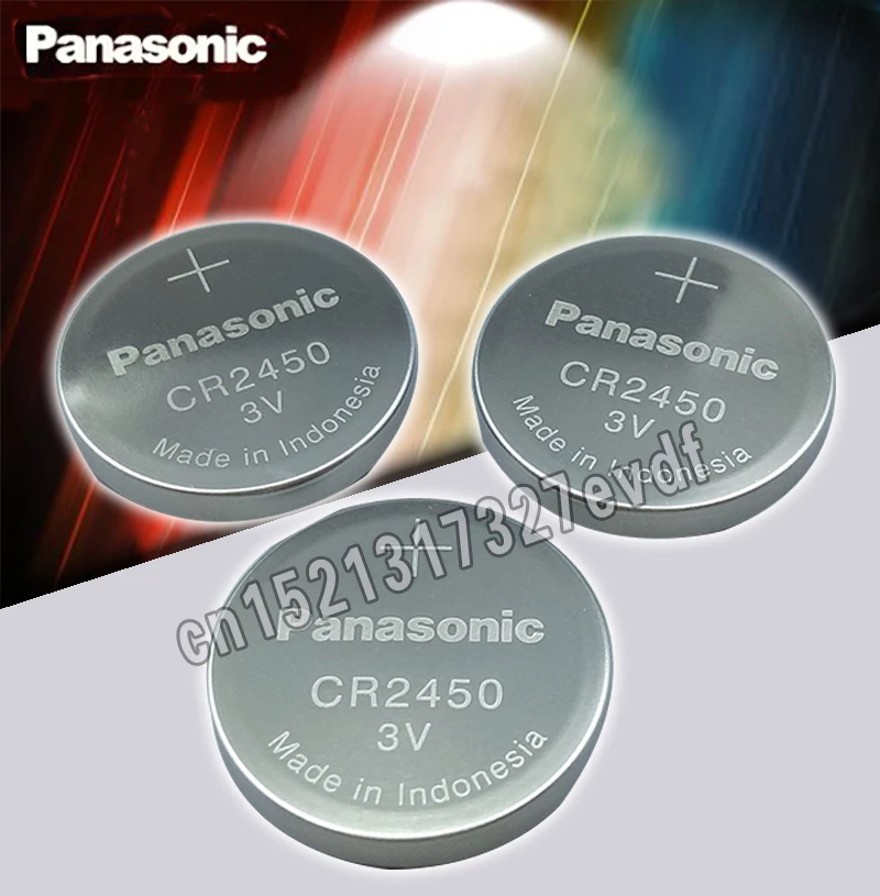 2PCS Original Panasonic CR2450 CR 2450 3V Lithium Button Cel