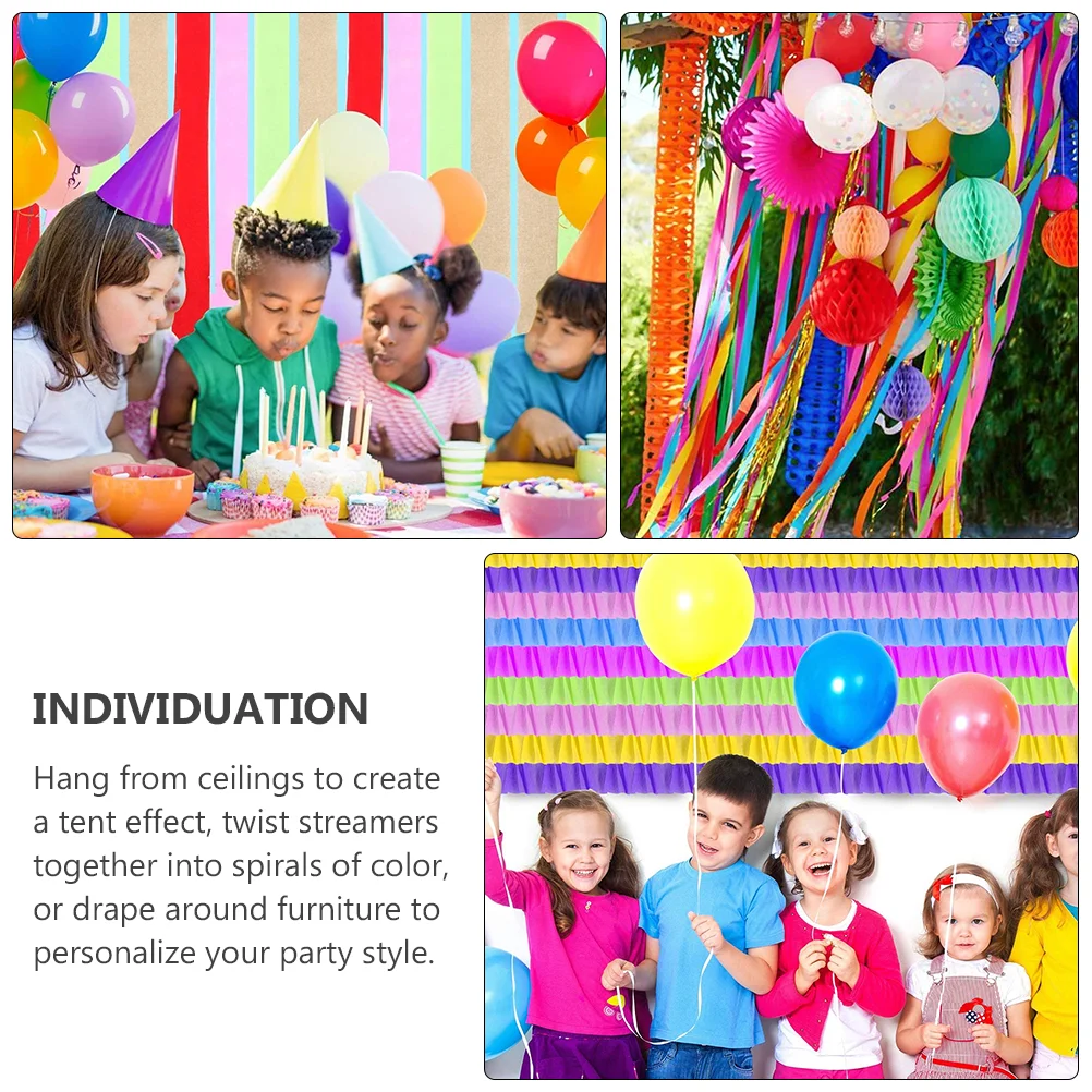 6 шт. декоративные бумажные ленты из крепа 9 м в рулоне | Дом и сад