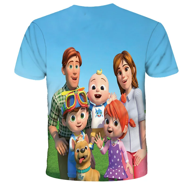

3D Print T-Shirts 2021 Kids Cocomelon Boys Girls Toddler Tee Tops Harajuku Streetwear Summer Children Cartoon Animate Tshirts