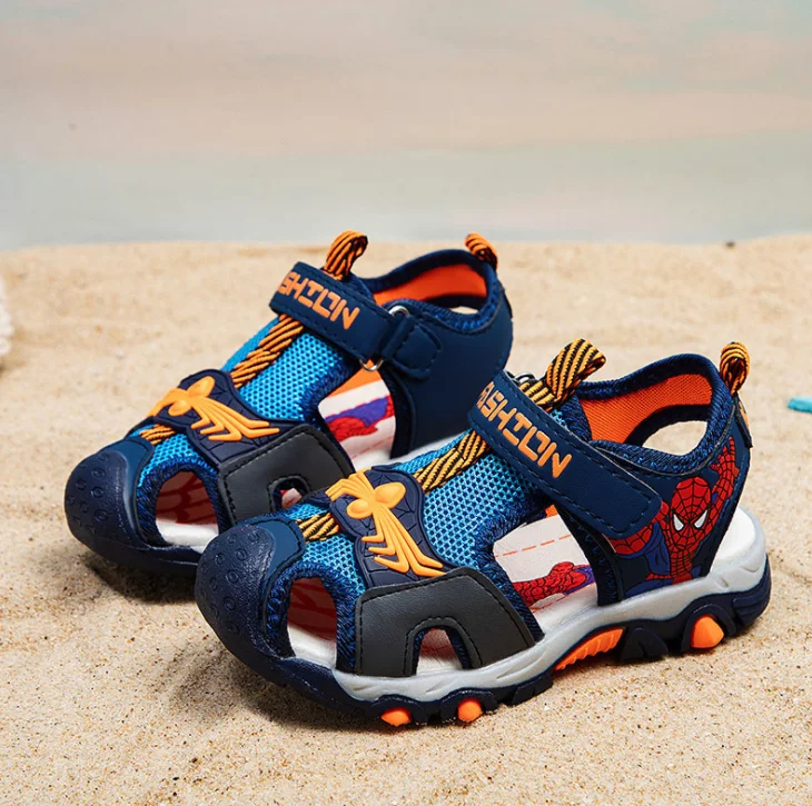 Летняя детская одежда брендовая обувь с закрытым носком Туфли персонажем из