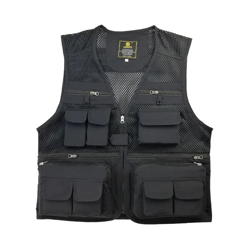 

Outdoor Photography Hiking Vest Army Green Black Fish Vest Fishing Vests Quick Dry Breathable Multi Pocket Mesh Jackets