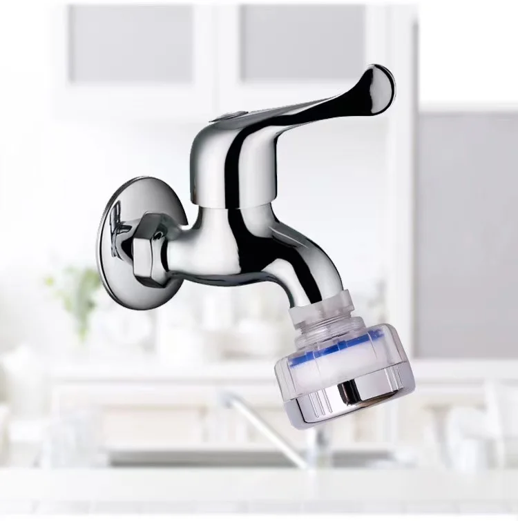Смеситель кухонный с фильтром вращающийся кран функцией экономии воды насадка
