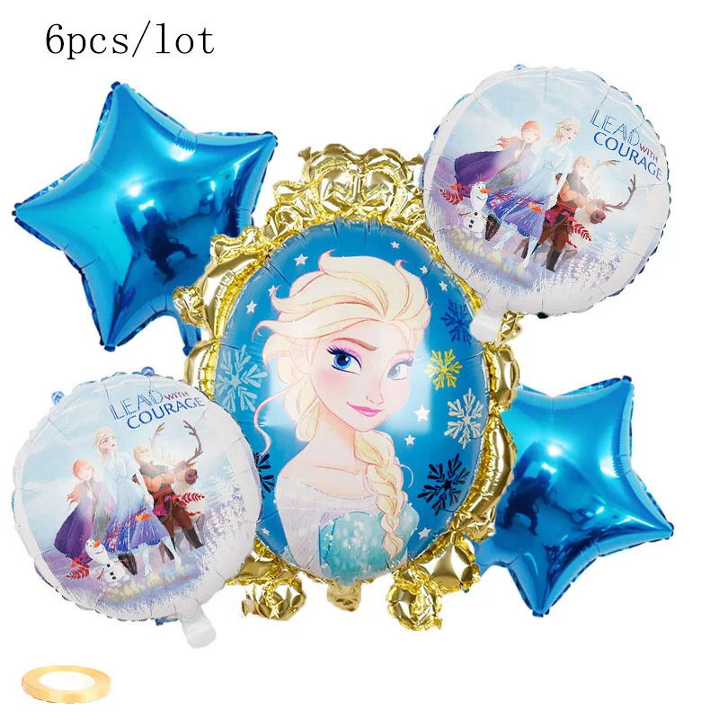 1 комплект на день рождения с изображением Анны и Эльзы шары в форме принцесс