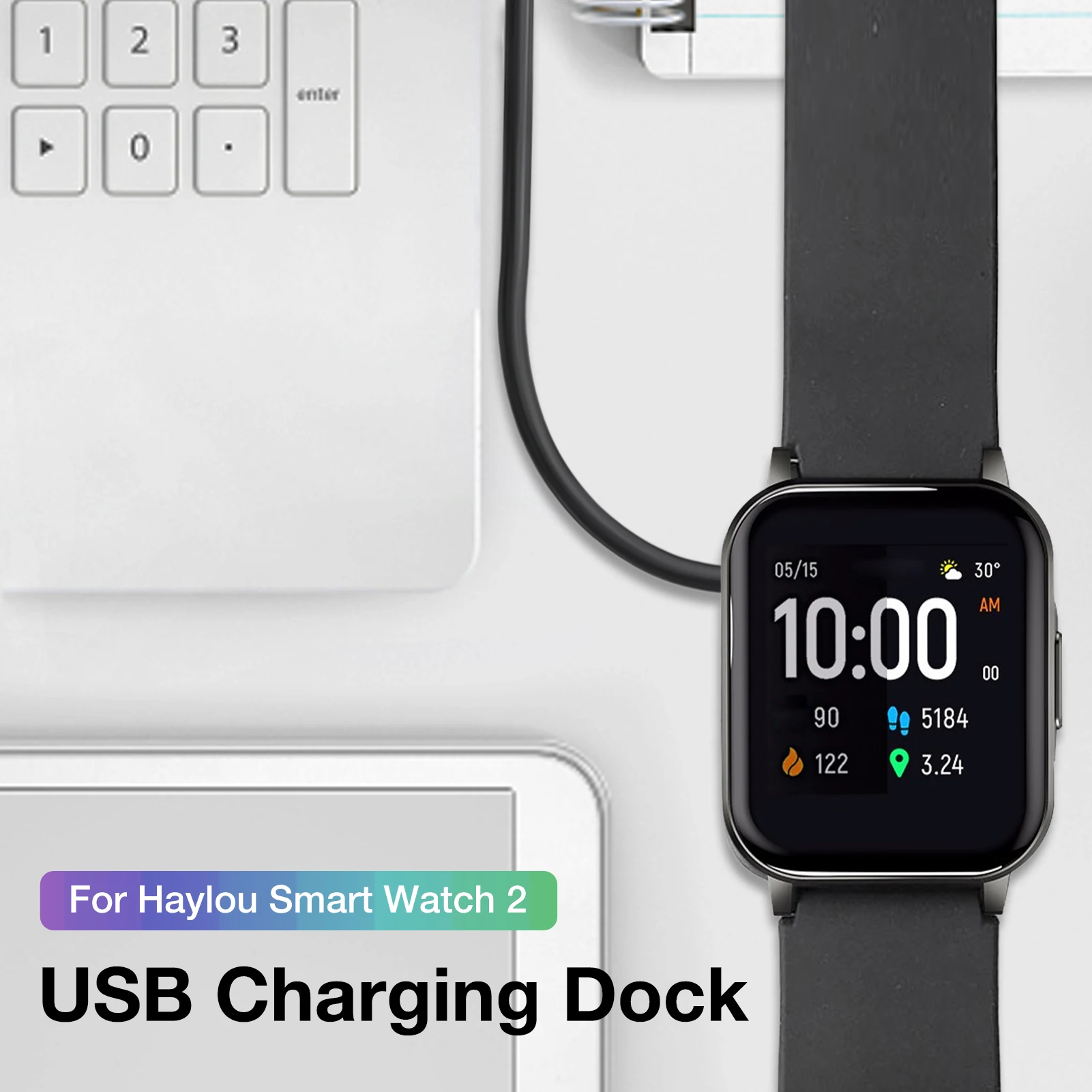 

Charger Cable Smart Wristband USB Watch Charging Cable Cord USB Fast Charging Dock For Haylou Smart Watch 2